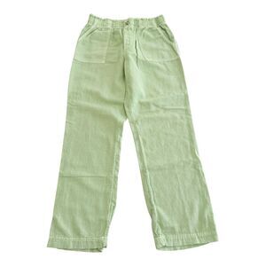 Cat & Jack Girls' Mid Rice Wide Leg  Green Cargo Pants Size L 10/12 SKU - 0199